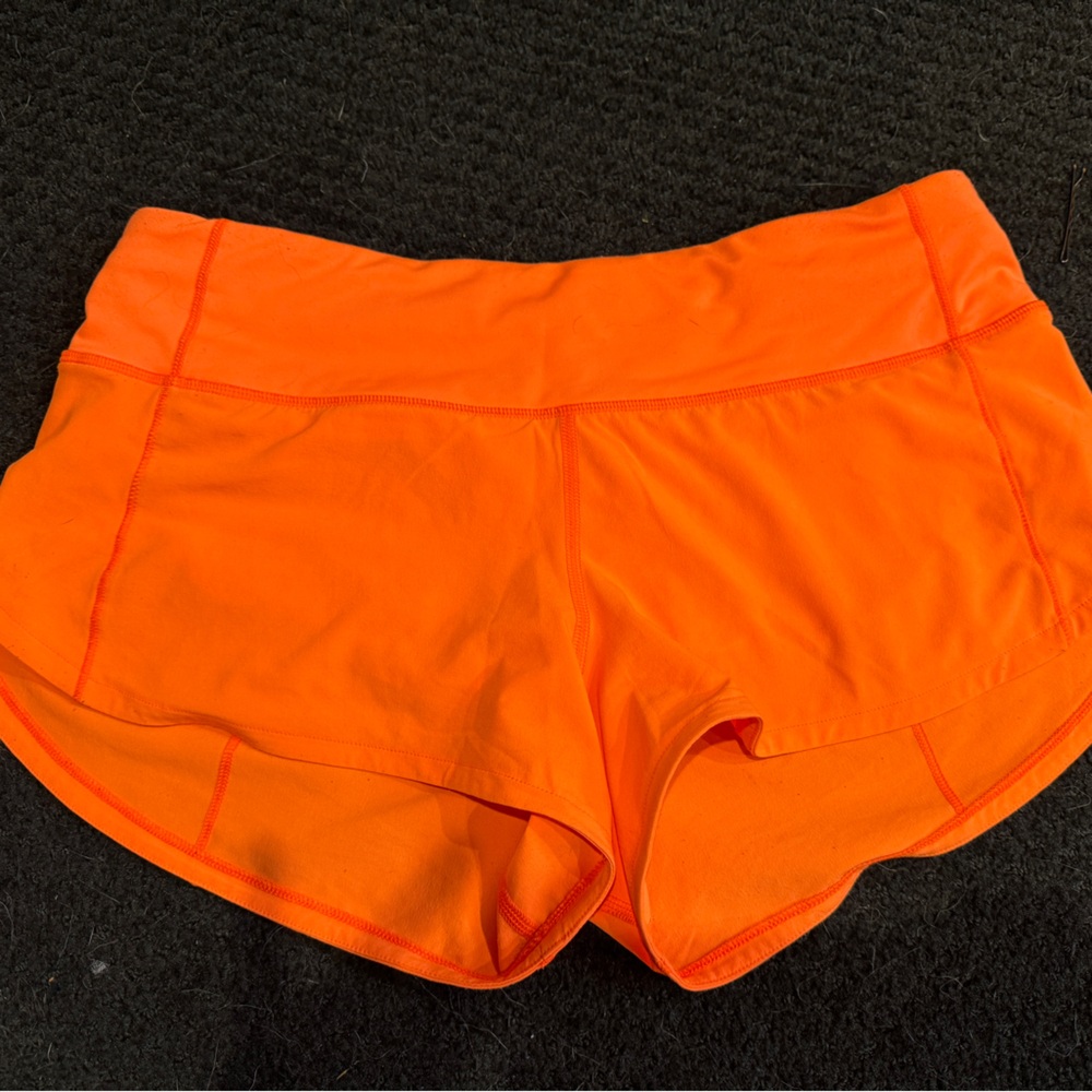 Orange lululemon speed up shorts🧡